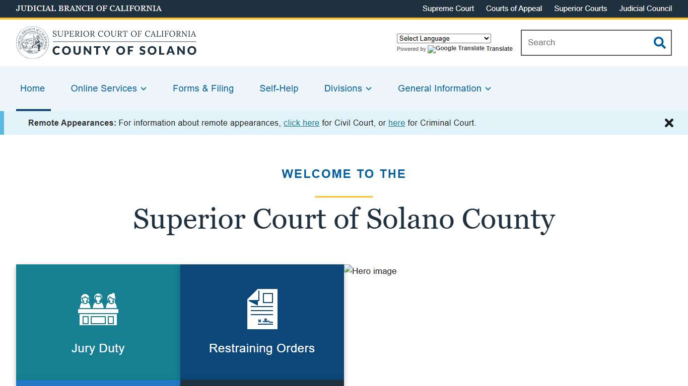 Home | Superior Court of California | County of Solano